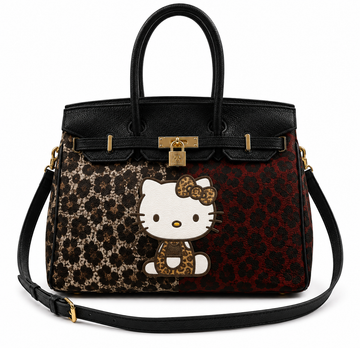 Mini Barrel Bag – Leopard Kitty
