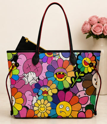Colorful Flower Tote Bag
