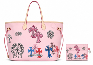 Pink Cross Tote Bag + Card Holder